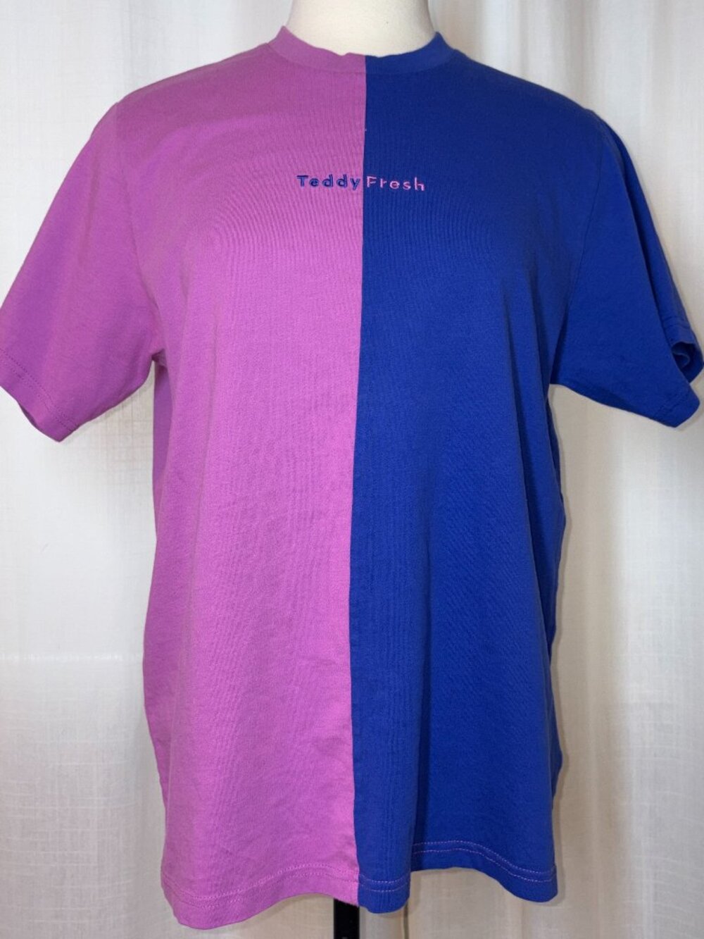 Teddy Fresh Pink Blue Short SleeveTee Shirt 100% coton